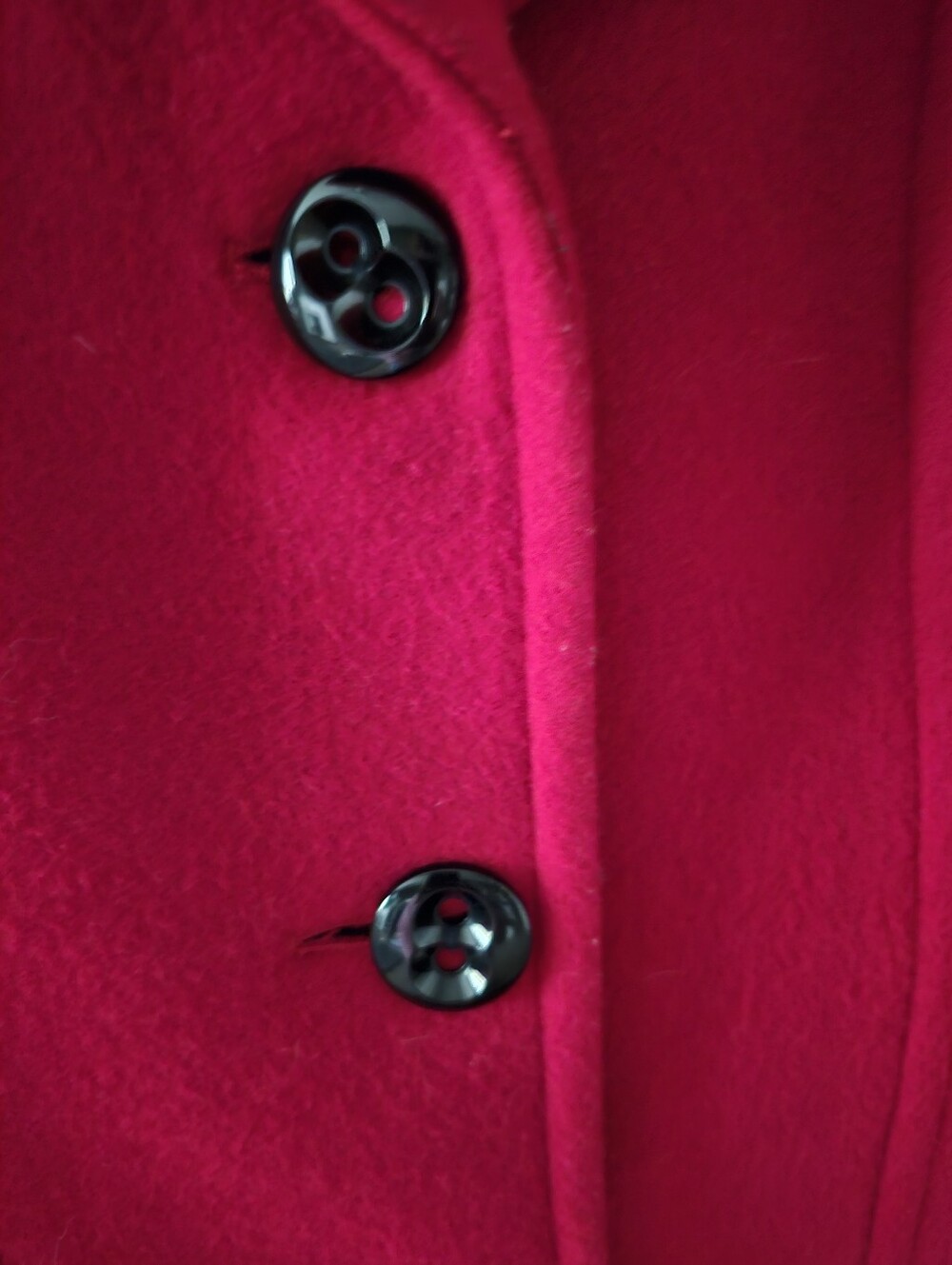 Vintage Stunning Wool/cashmere Classic Red Wool Blend Women's Coat Sz M - Picture 6 of 9